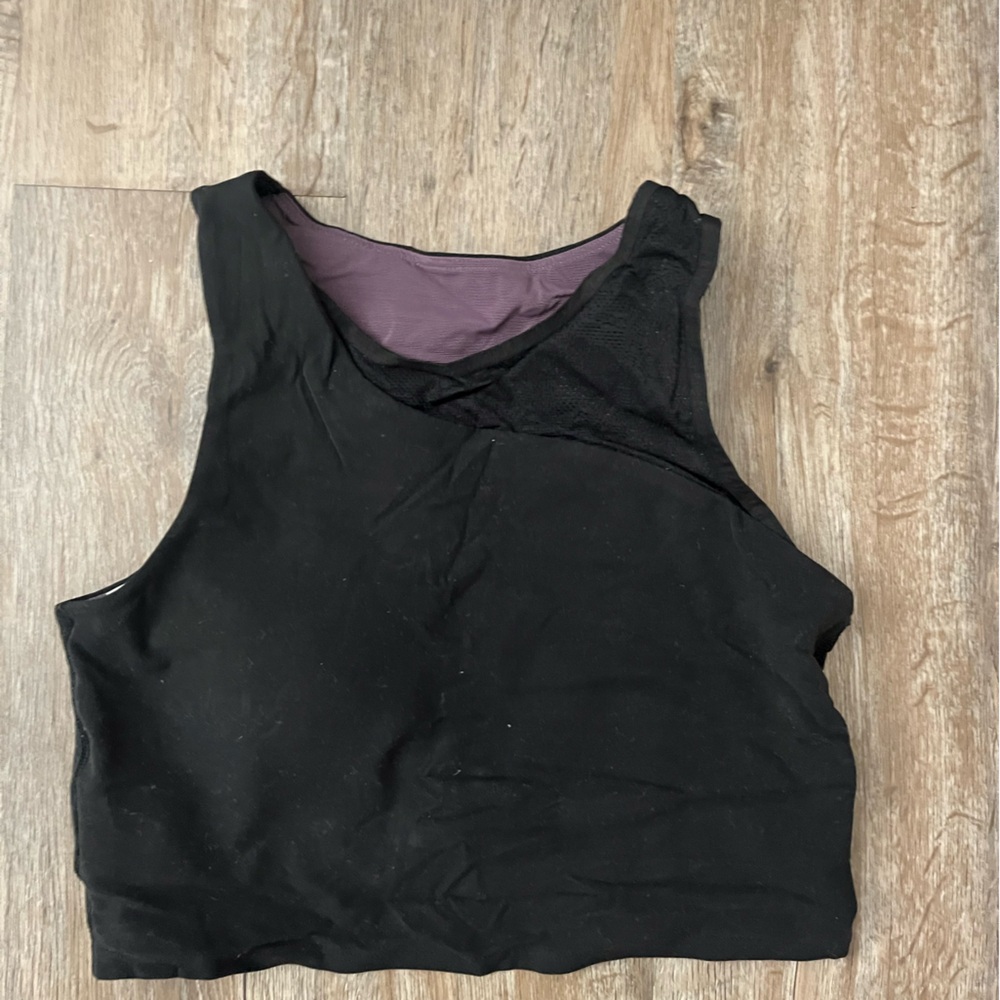 Athleta Black and Purple Tank Top